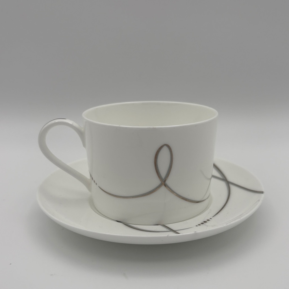 WATERFORD Lismore Butterfly Coffee Cup And Saucer Fine Bone China - Picture 8 of 12